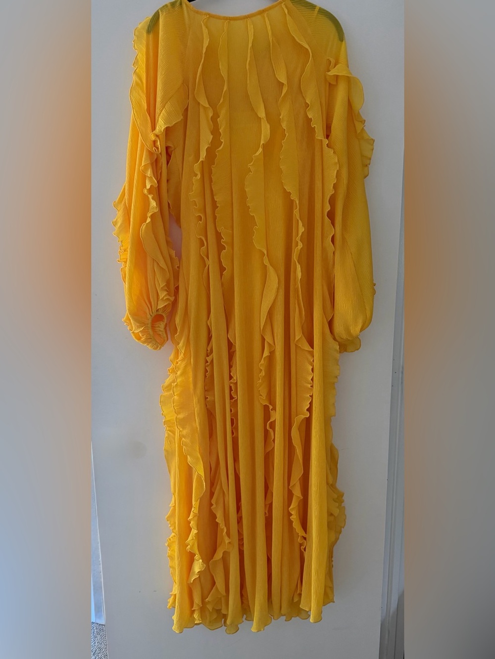 NAKD Yellow Ruffle Maxi Dress - Elegant Women's Evening Gown